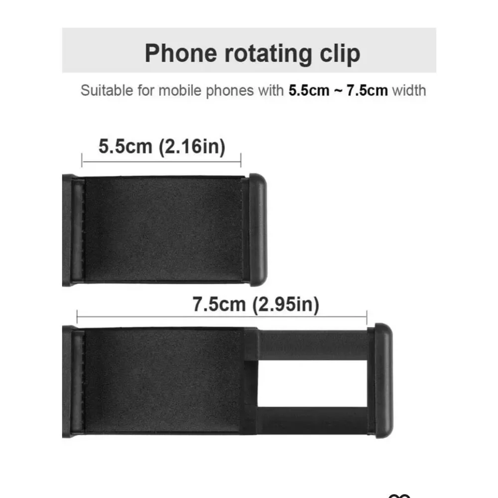 Adjustable Black Clip Phone Mount